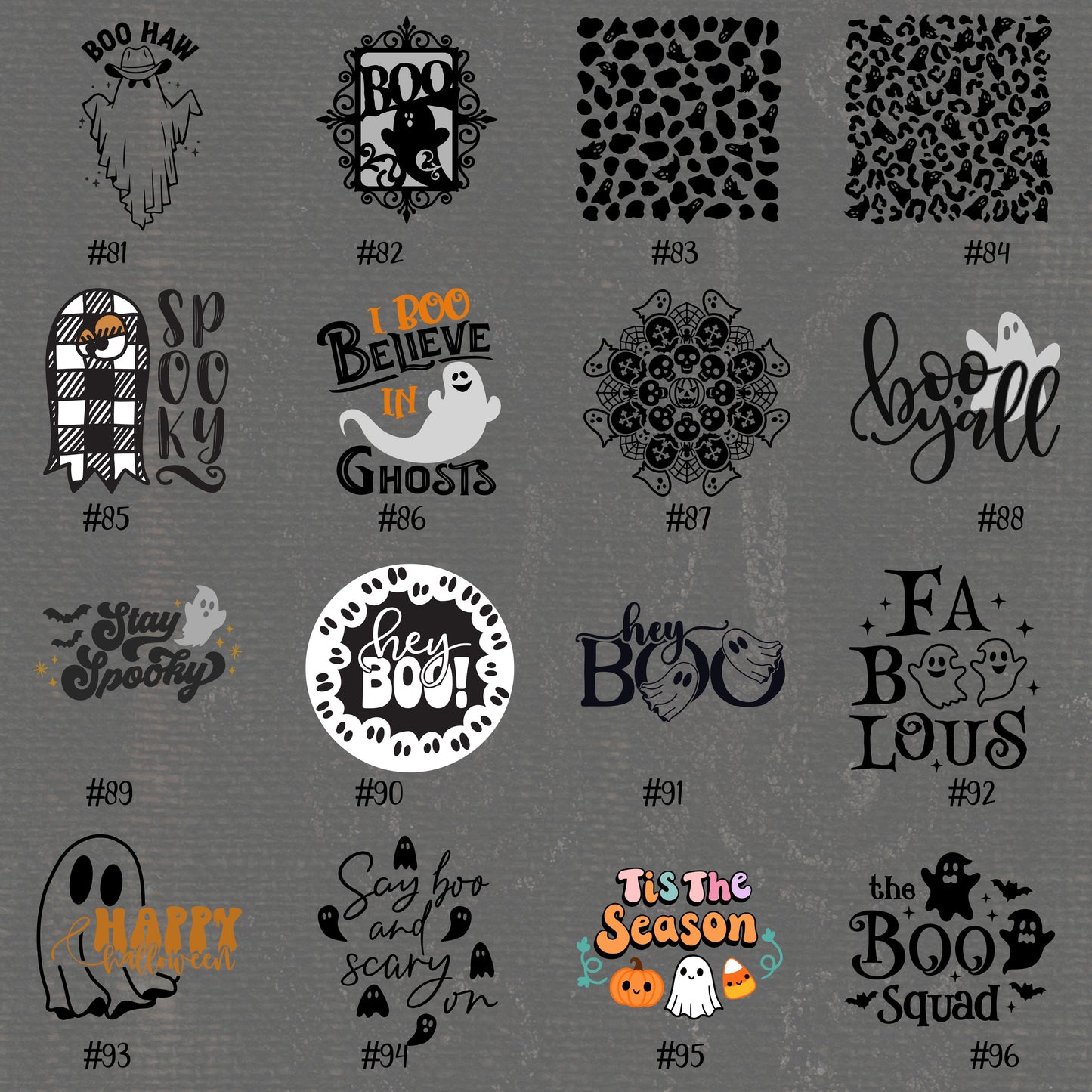 HALLOWEEN #1-16 | Vinyl Decals
