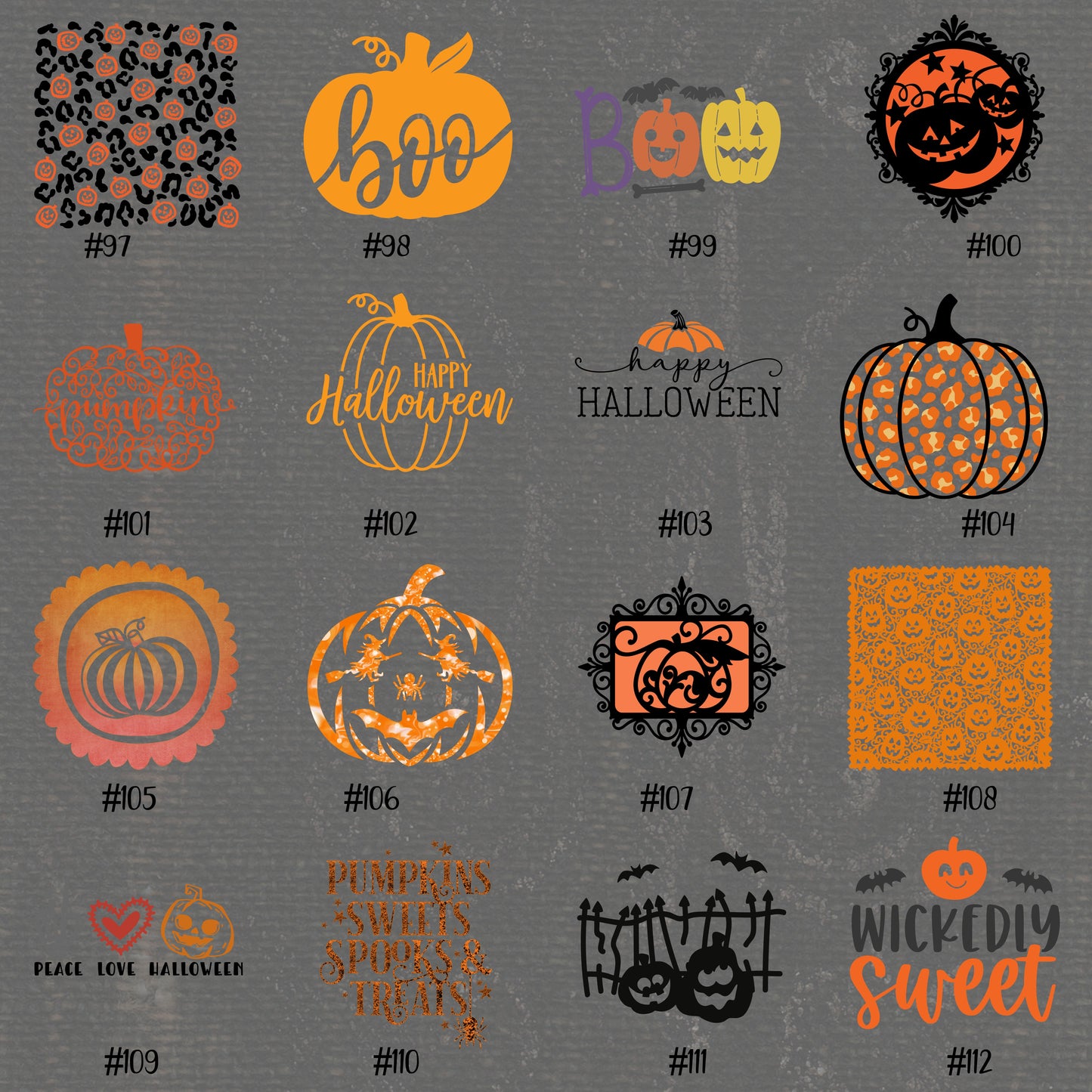 HALLOWEEN #1-16 | Vinyl Decals