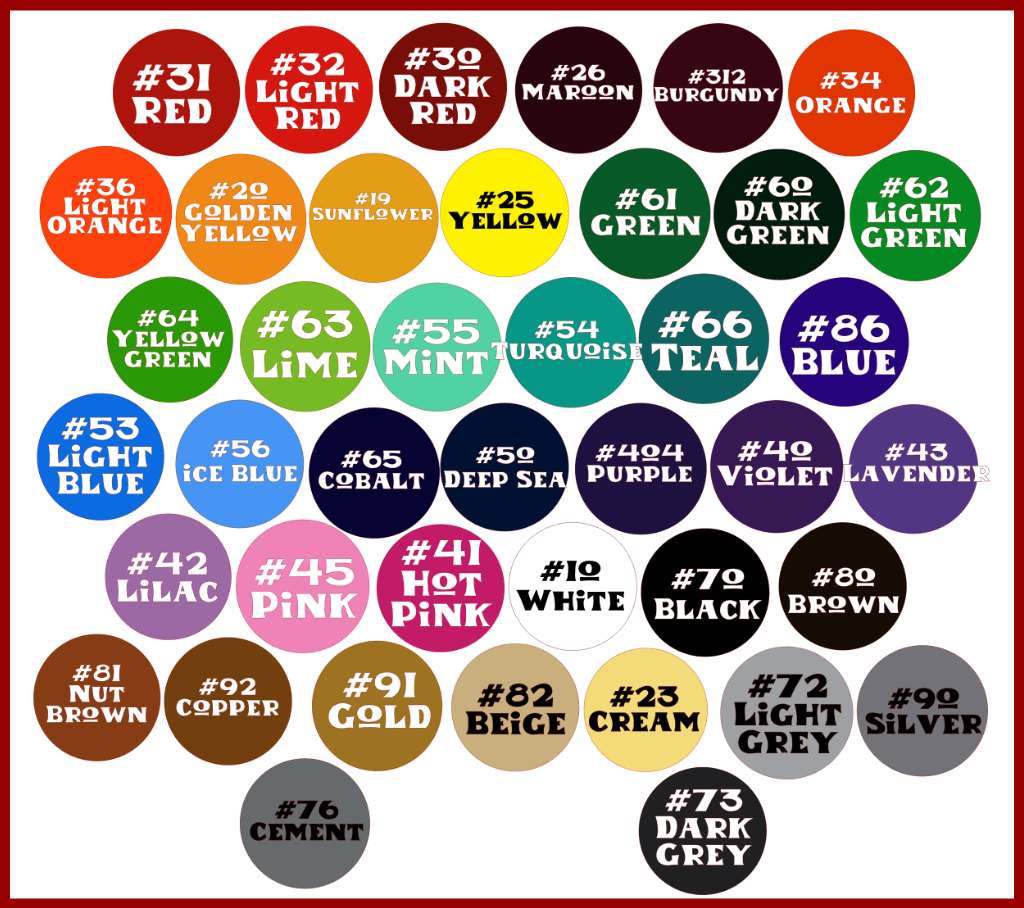 1. #1-16 | Vinyl Decals