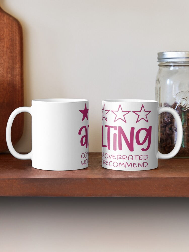 ADULTING one star - coffee or latte mug