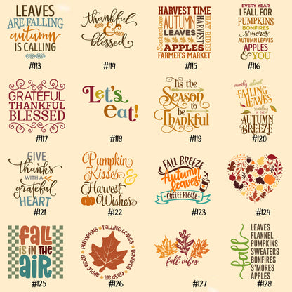 FALL #1-16 | Vinyl Decals