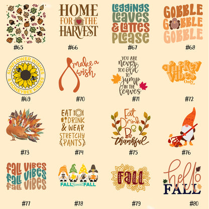 FALL #1-16 | Vinyl Decals