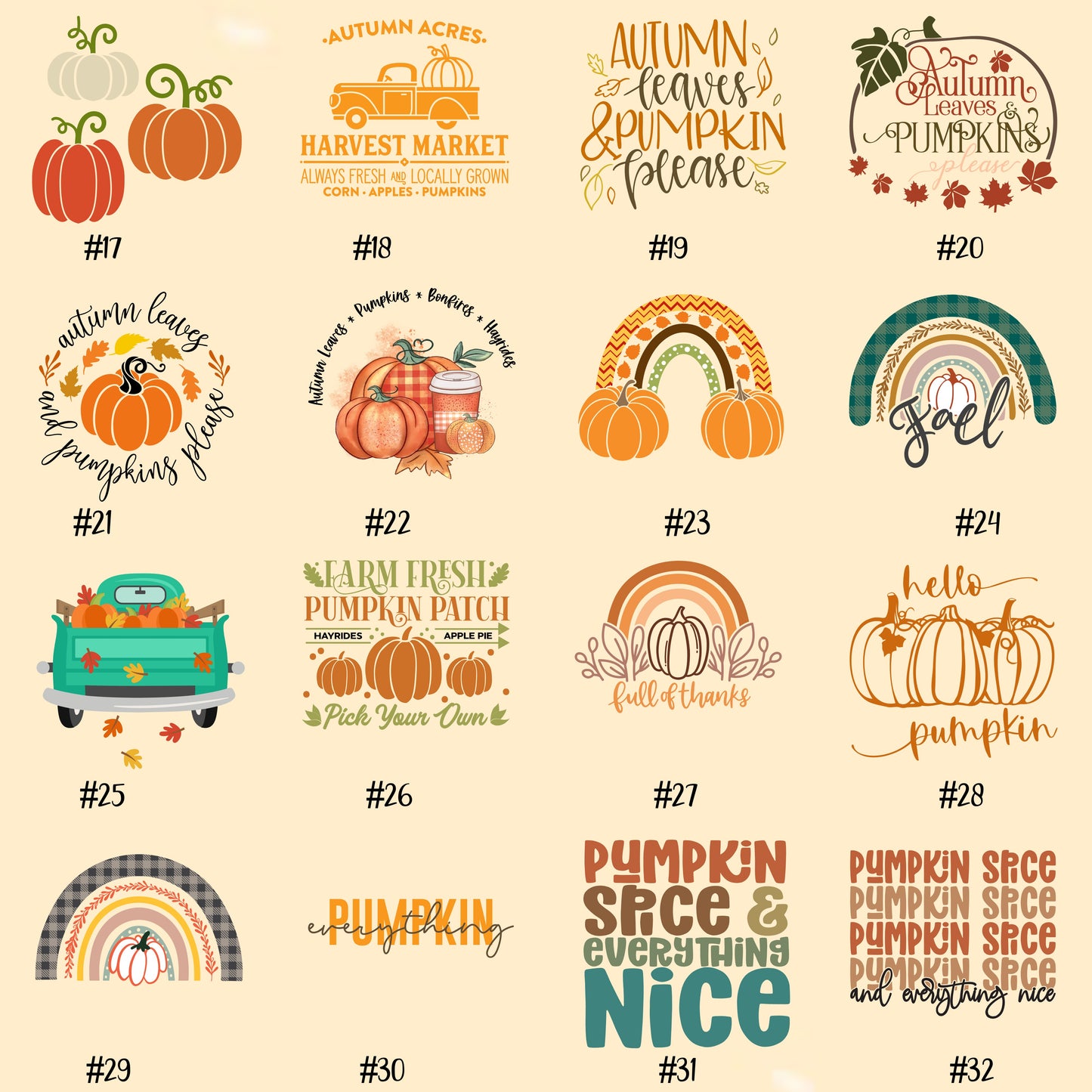 FALL #1-16 | Vinyl Decals