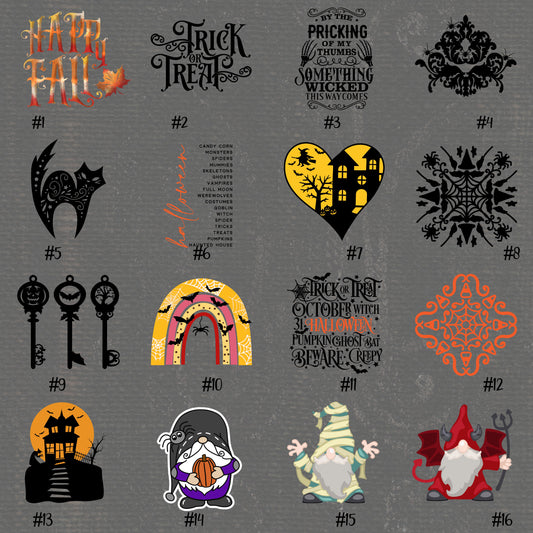 HALLOWEEN #1-16 | Vinyl Decals