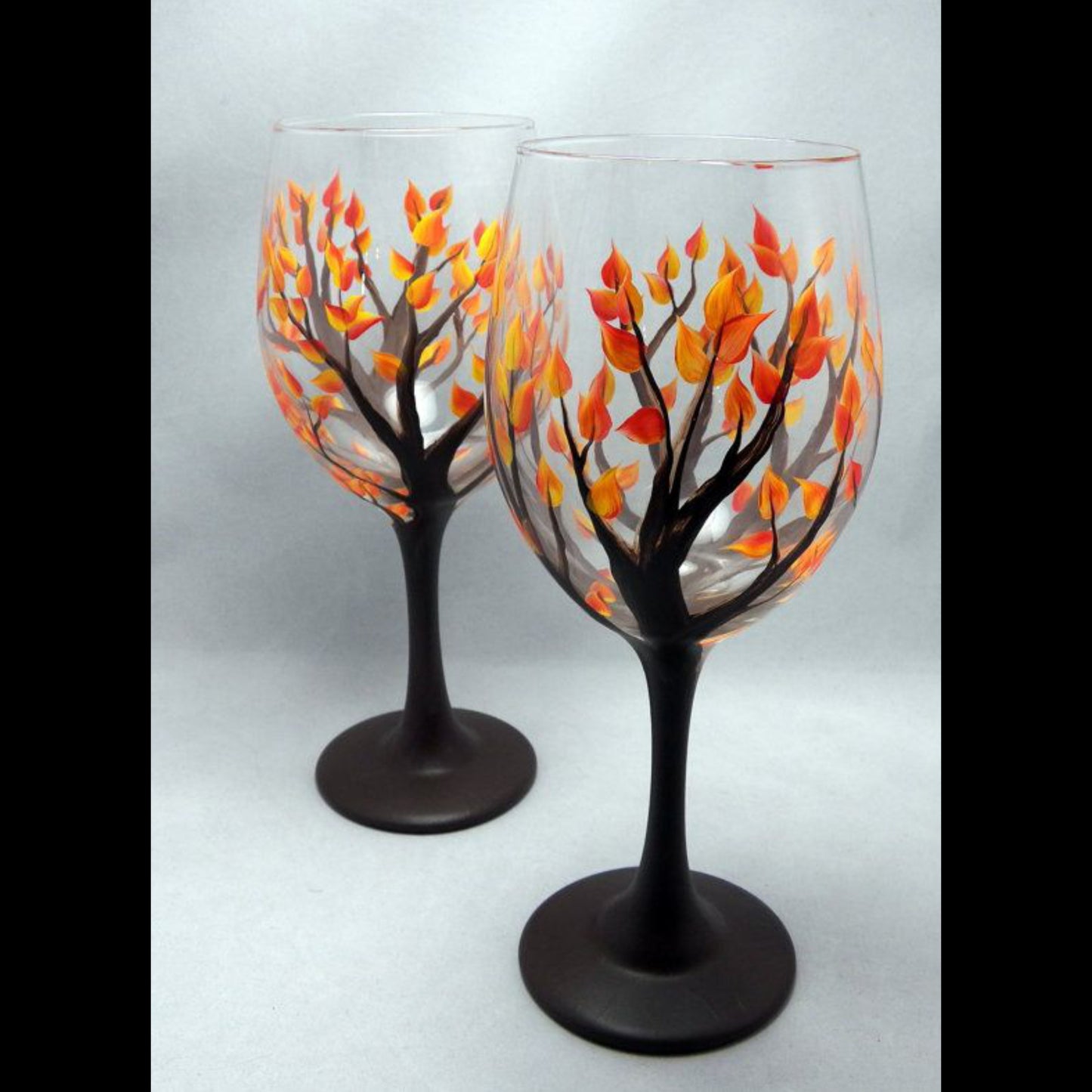 FALL LEAVES | Handpainted Glasses | Custom Glassware | Seasonal Glassware | Table Drinkware