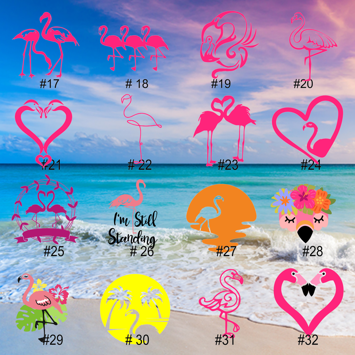 FLAMINGOS #17-32 | Vinyl Decals